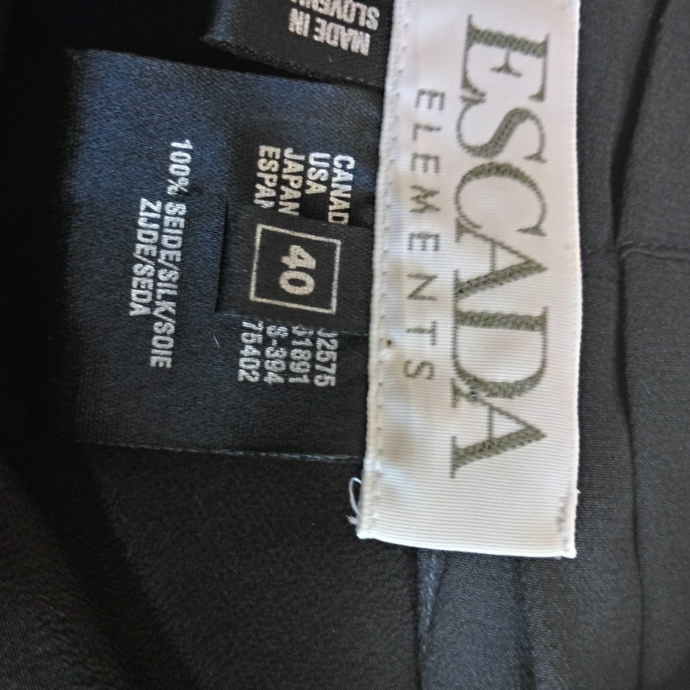 Escada Teal Short-Sleeve V-Neck Button Blouse - Picture 4 of 4